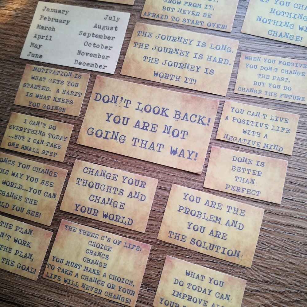 Vintage Vellum Quote Stickers