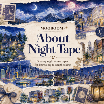 night scene PET tape for journaling