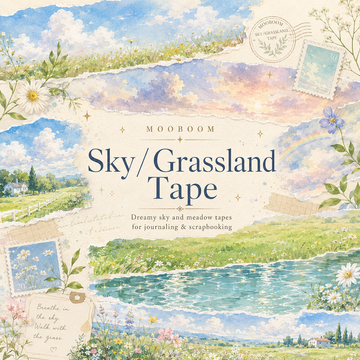 Sky & Grassland PET Tape for Journaling