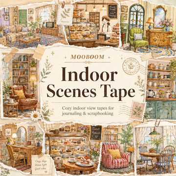 Indoor Room Scenery Tape for Journaling & Scrapbooking