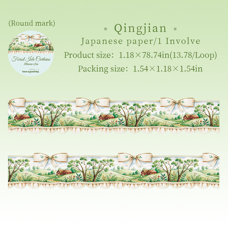 Forest Isle Flowing Curtains Series Washi Tape