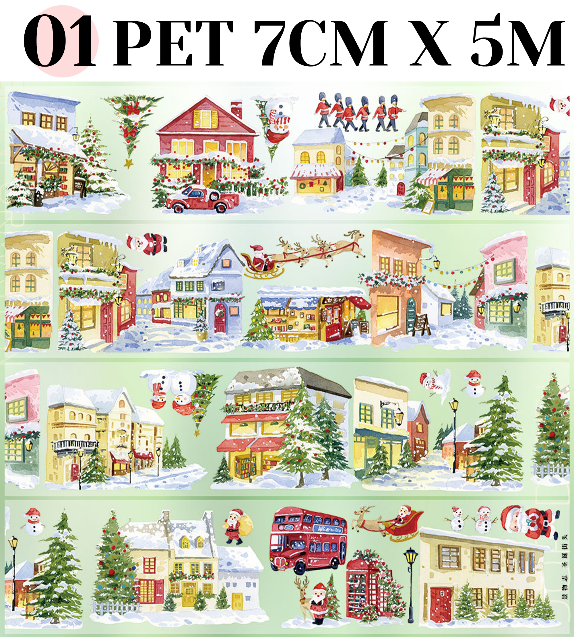 【ZERO】Christmas/Holiday/Halloween Landscaping Tape (8 Styles)(Whole Roll Tape)