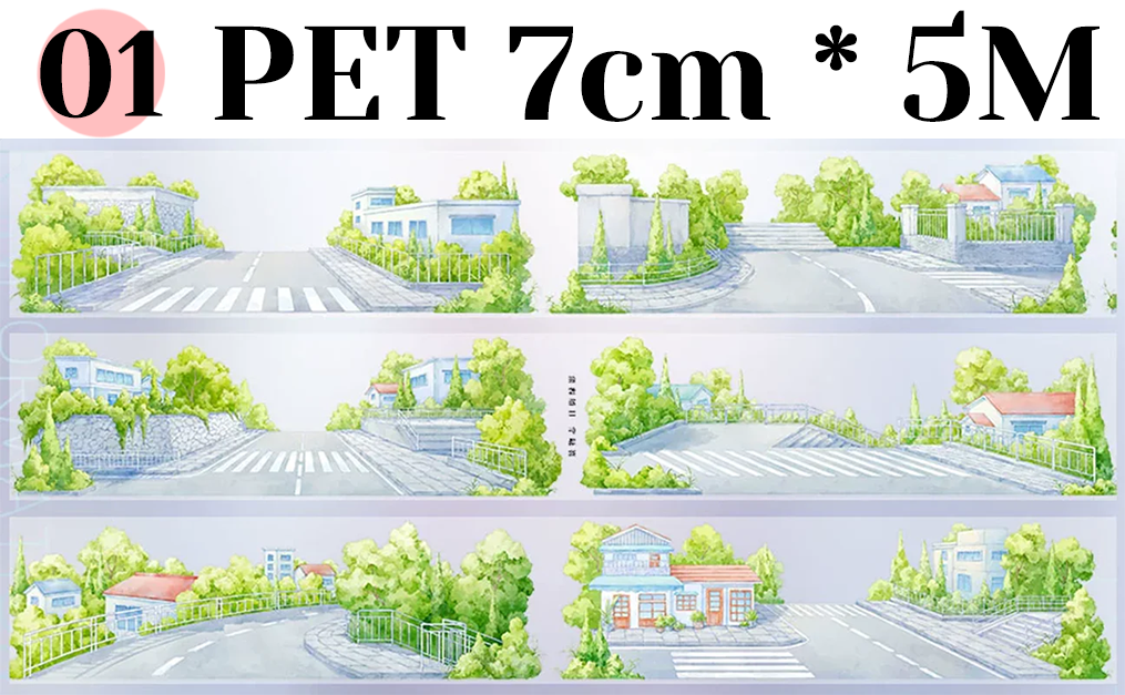 【ZERO】Transport/Vehicle/Highway/Street Landscaping Tape(13 Styles)(Whole Roll Tape)