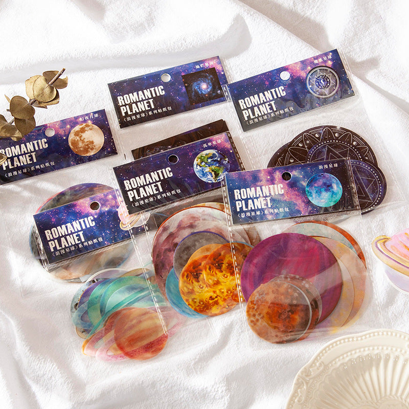 Romantic Planet Scrapbooking Stickers For Bujo