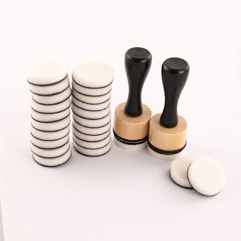 Round Head Wooden Handle Sponge Brush