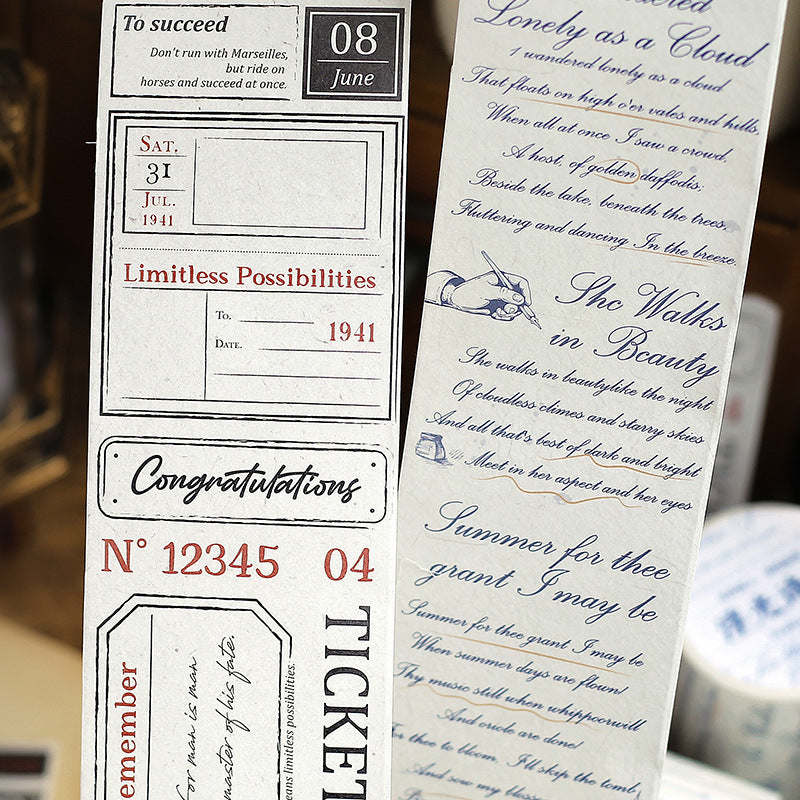 Memoirs of Time series Washi Tape