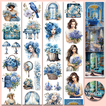 Blue Victoria PET Tape | No.19 |MOOBOOM Design