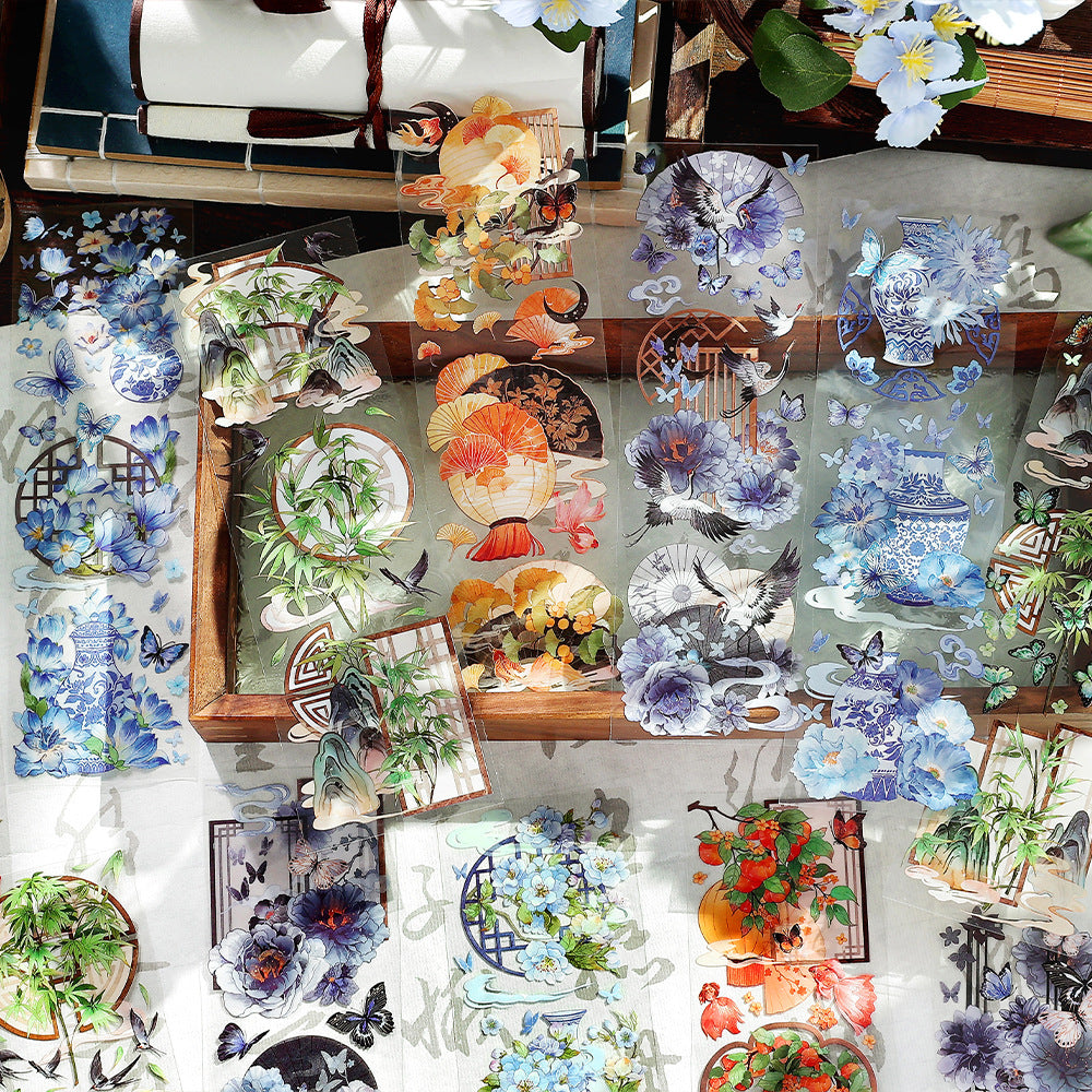 Courtyard Ancient Style Tape Stickers For Scrapbooking