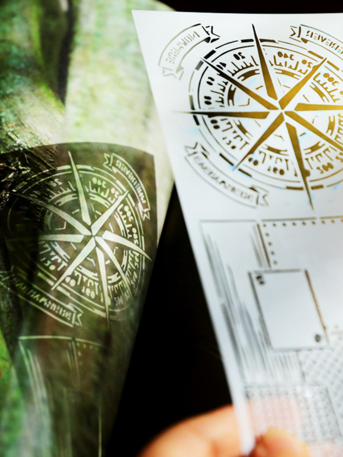 Vintage Mask Stencil