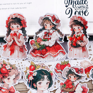 Strawberry Girl Sticker