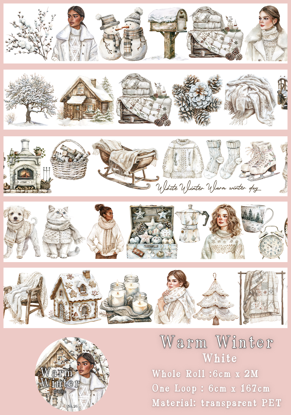 Warm Winter PET Tape | No.26 | MOOBOOM Design