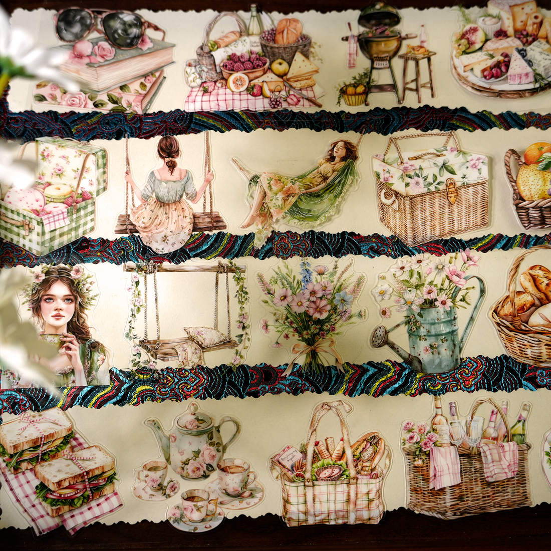 Spring Picnic Pre-cut PET Tape | No.35 | MOOBOOM Design