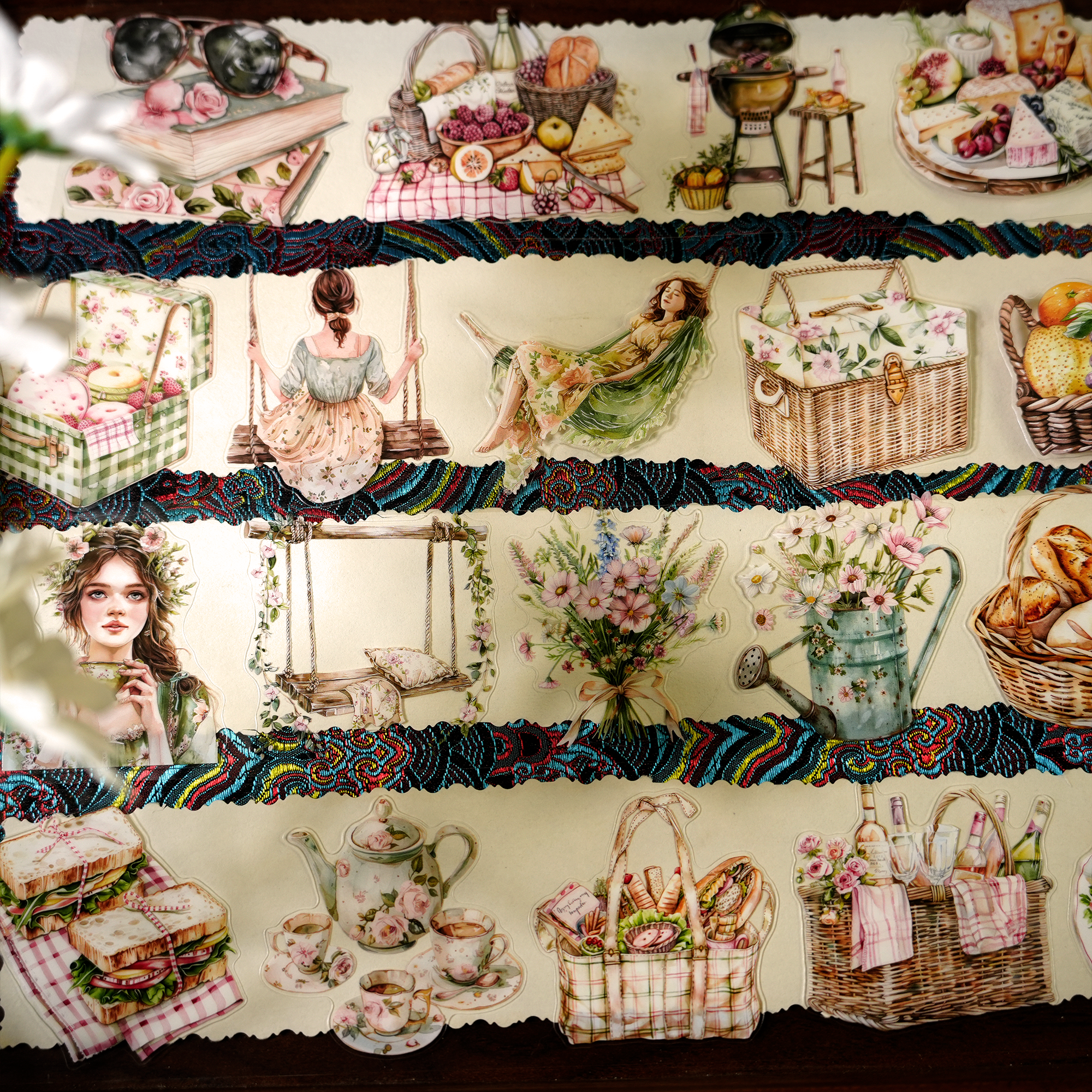 Spring Picnic Pre-cut PET Tape | No.35 | MOOBOOM Design