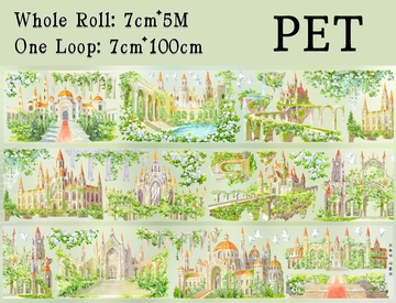 【ZERO】Green Ivy Palace Landscape PET Tape