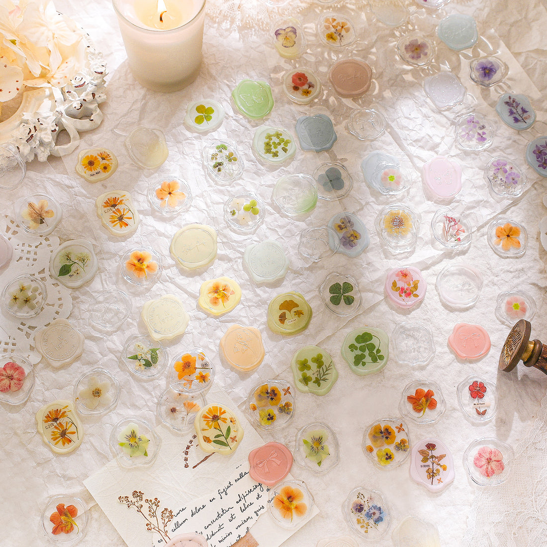 Flower Wax Seal Stickers