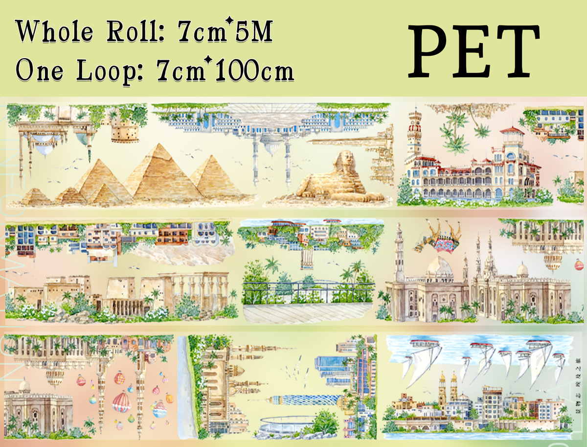【ZERO】Egyptian Views Landscape PET Tape