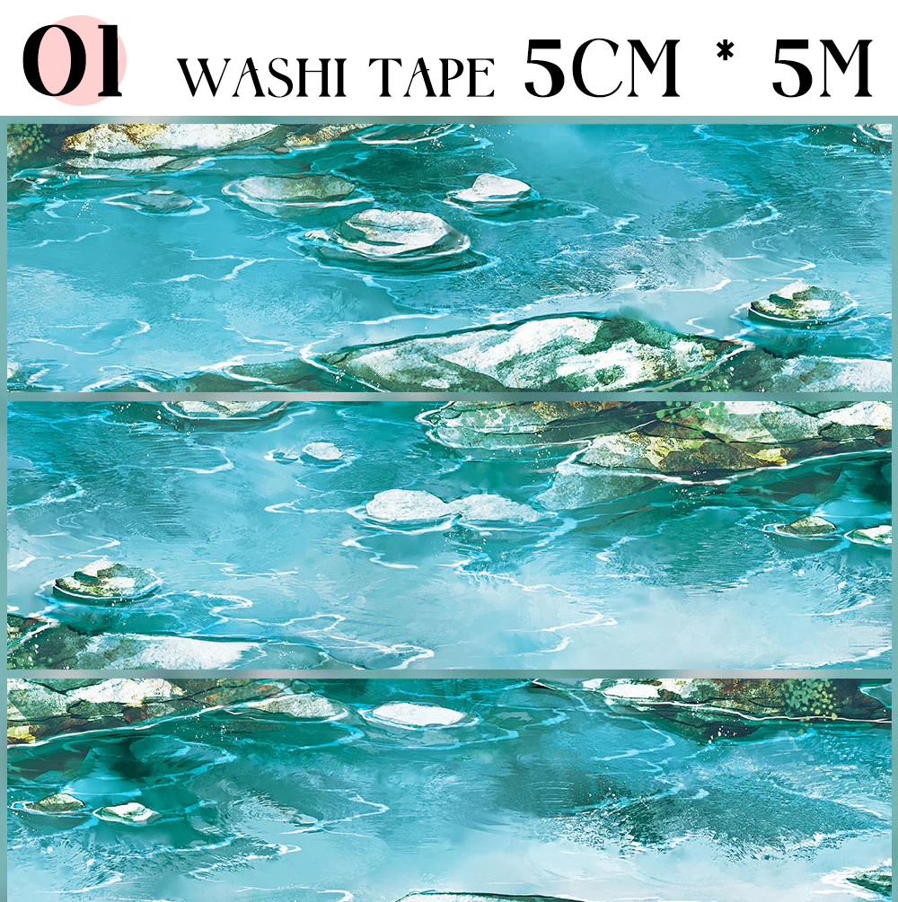 【ZERO】Waves/ Rivers / Water Surfaces Landscaping Tape(12 Styles)(Whole Roll Tape)