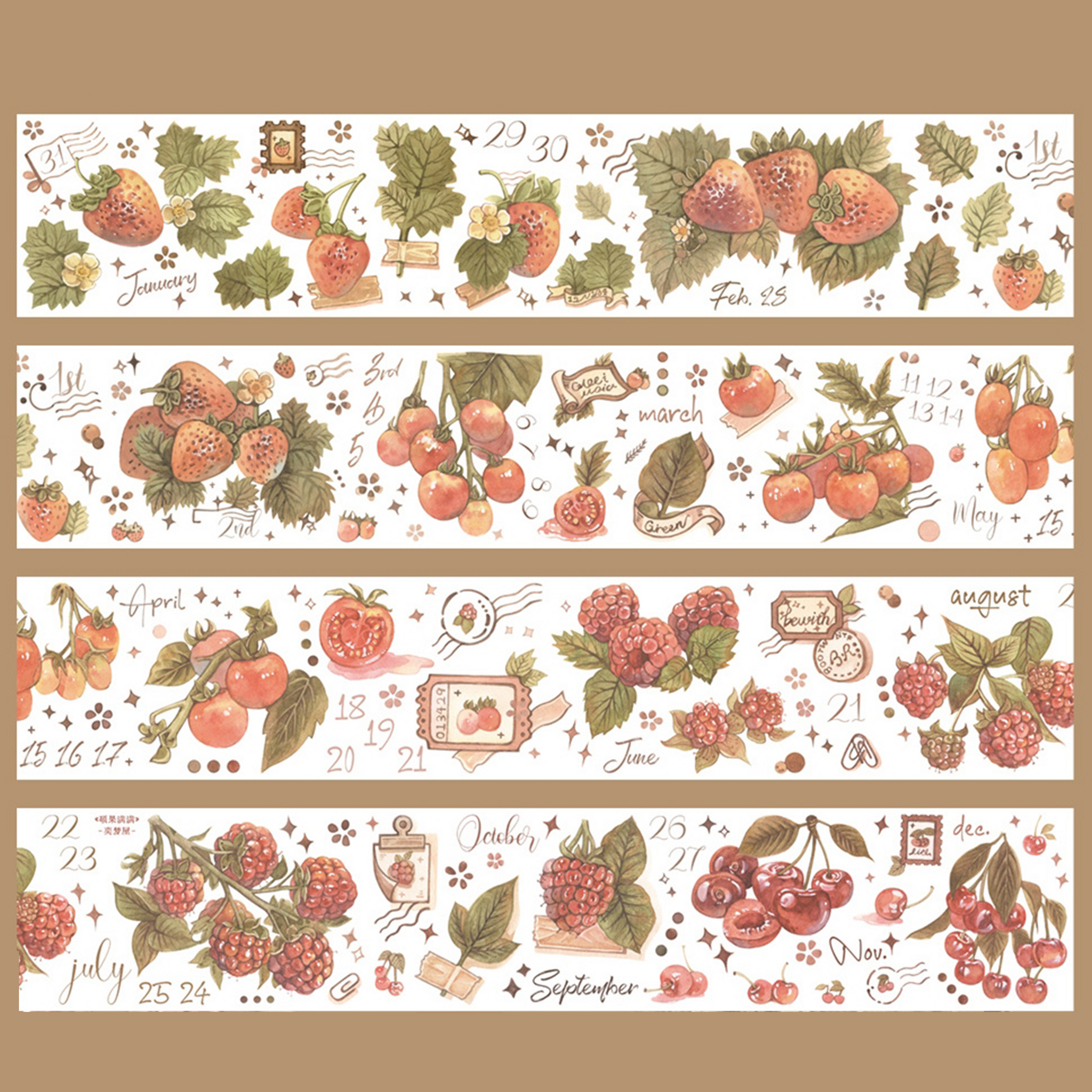 Strawberry PET Tape 5cm*100cm