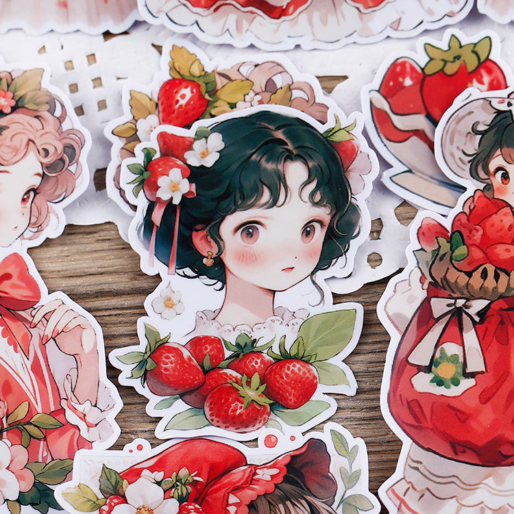 Strawberry Girl Sticker
