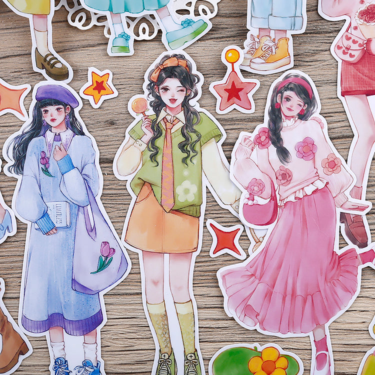 Girl Going Shopping Sticker
