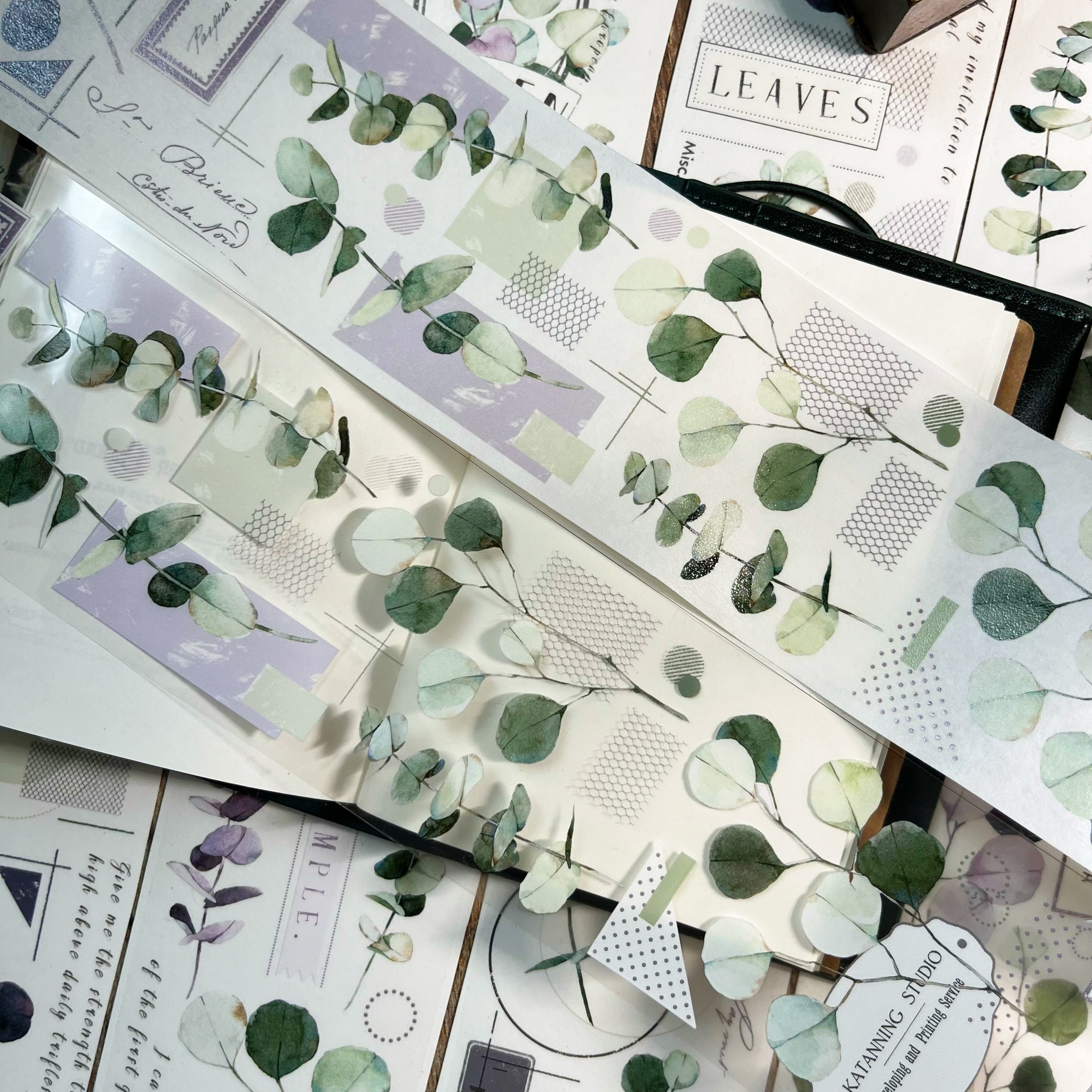 Eucalyptus Washi Tape | Eucalyptus PET Tape | Beautiful washi tape For bujo & scrapbooking