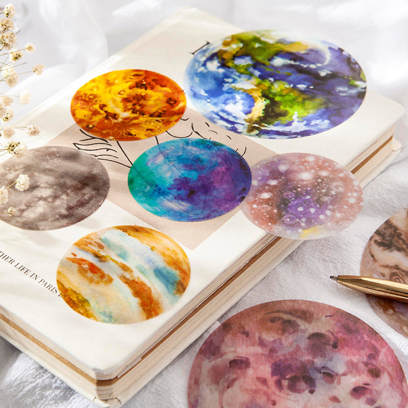 Romantic Planet Scrapbooking Stickers For Bujo