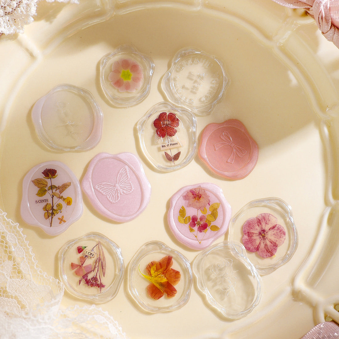 Flower Wax Seal Stickers