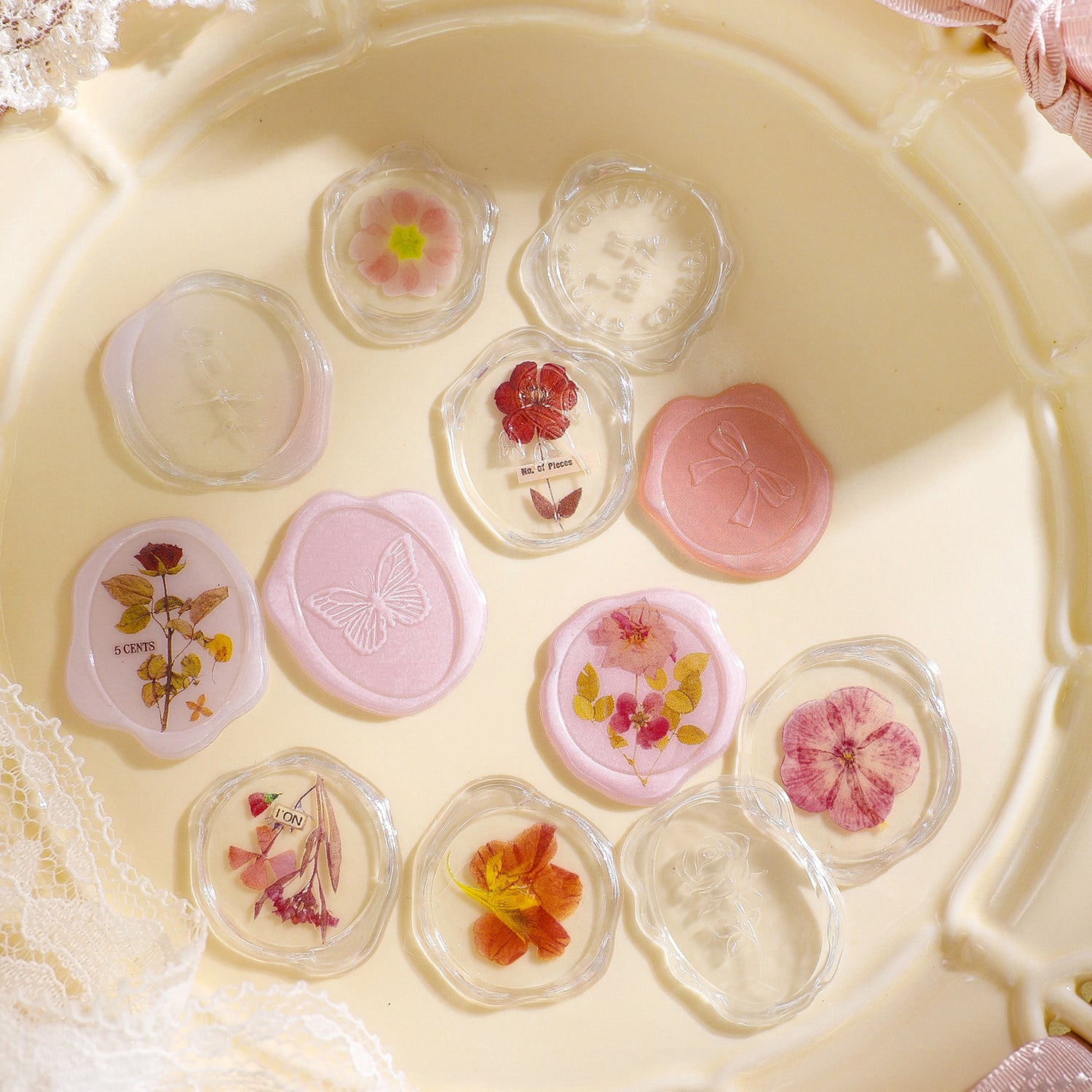Flower Wax Seal Stickers