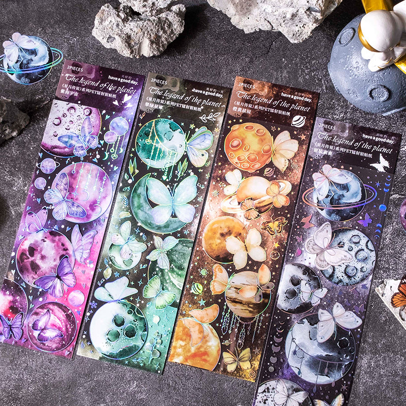 Legend of Stars and Moon Scrapbook Junk Journal PET Tape Sticker