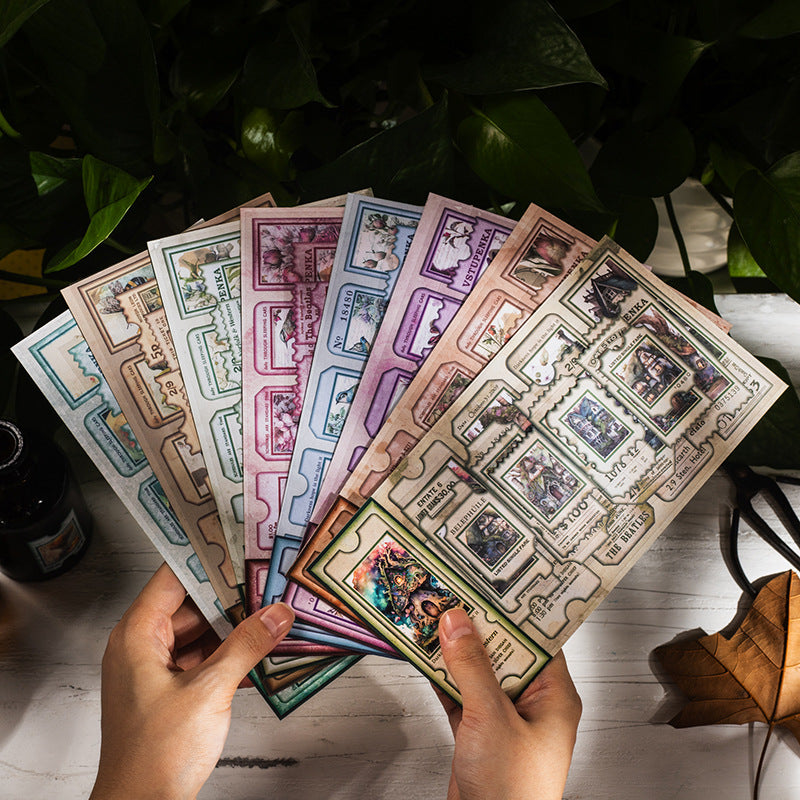  Animal Vintage Stickers