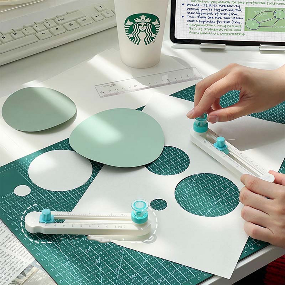 Rotary circle cutter