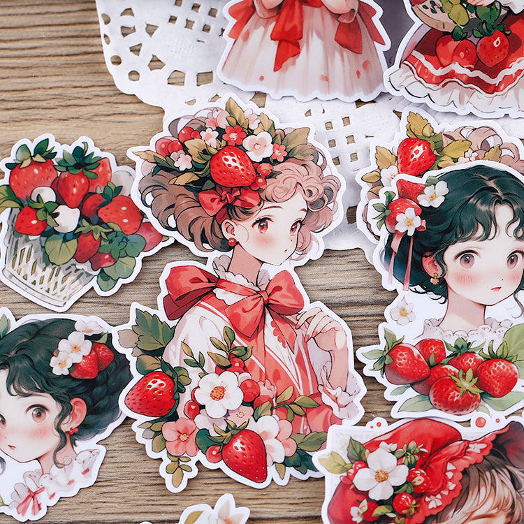 Strawberry Girl Sticker