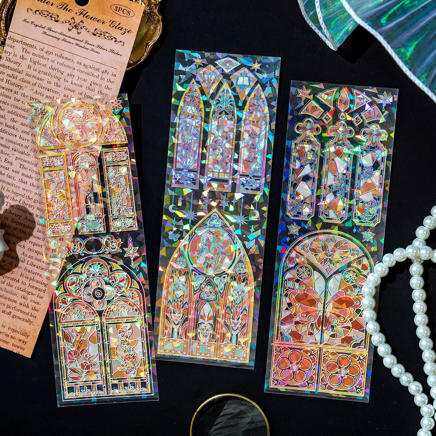 Streamer Flower Window Laser Sticker