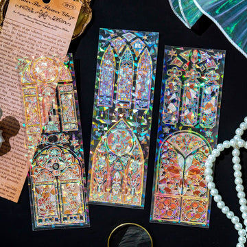 Streamer Flower Window Laser Sticker