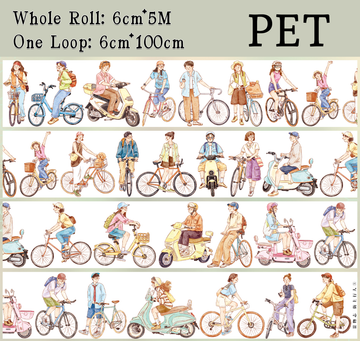 【ZERO】Passing Cyclist Character PET Tape