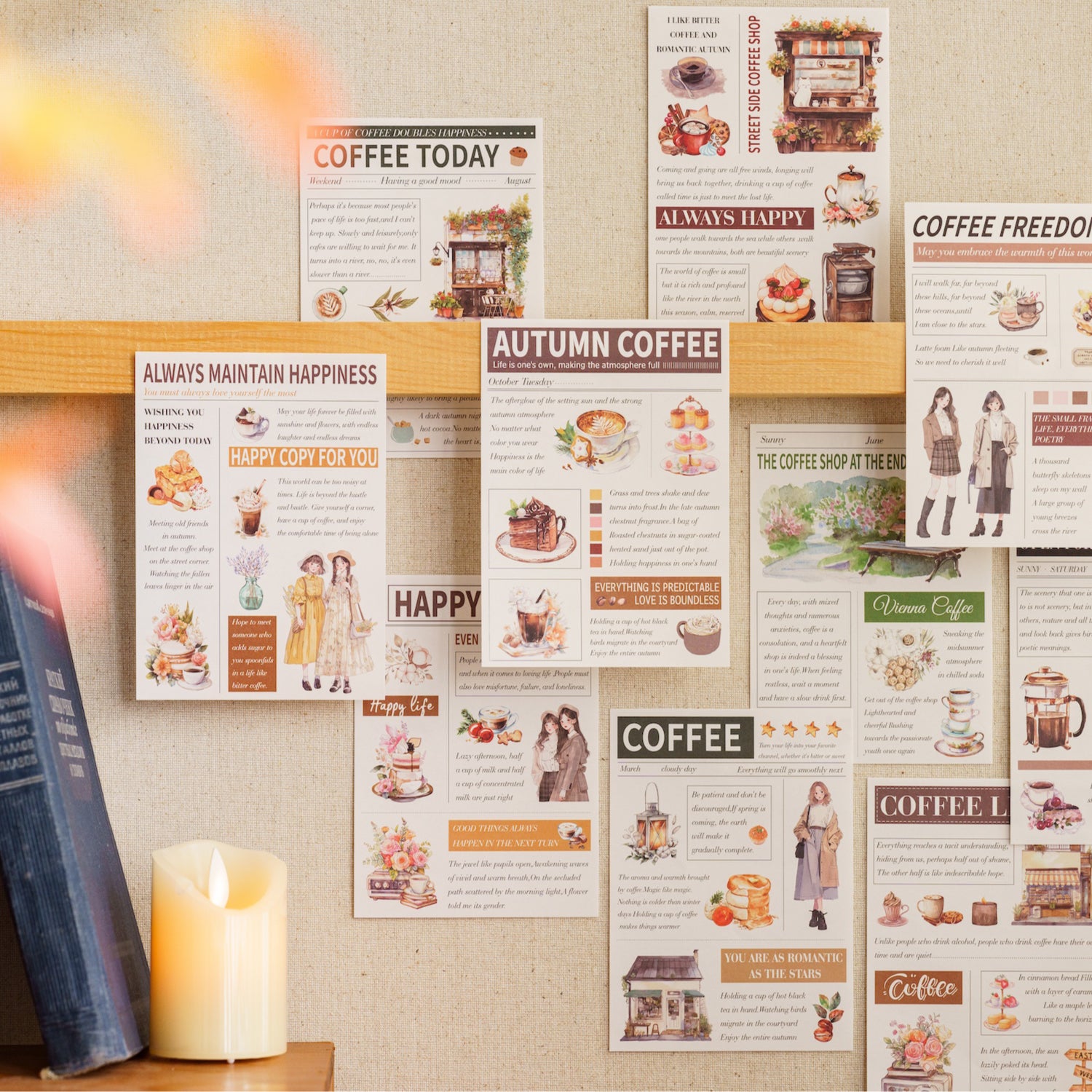 Coffee Story Scrapbook Paper