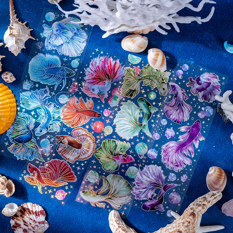 Goldfish Scrapbook Junk Journal Tape Sticker