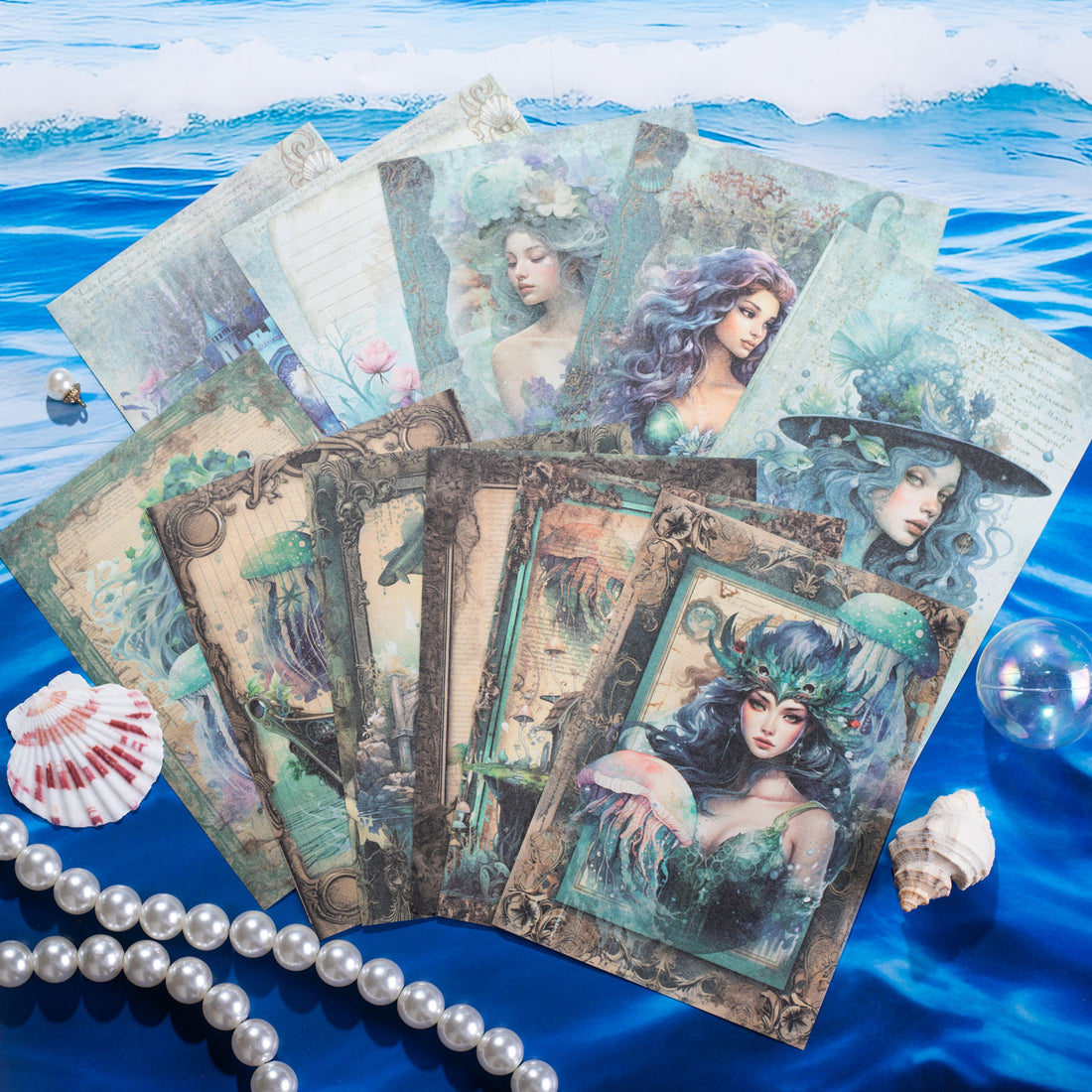 Underwater Mermaid Scrapbooking Paper