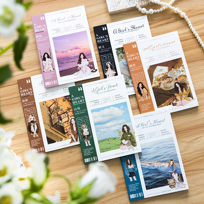 A girl's heart Pre-cut Sticker Book