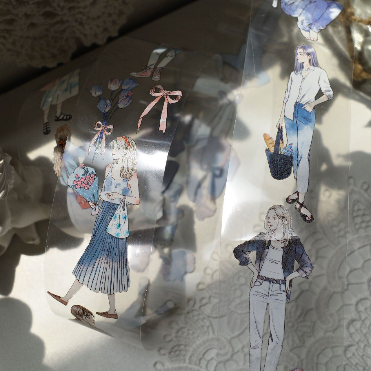 Girls' Daily Outfit Washi PET Tape