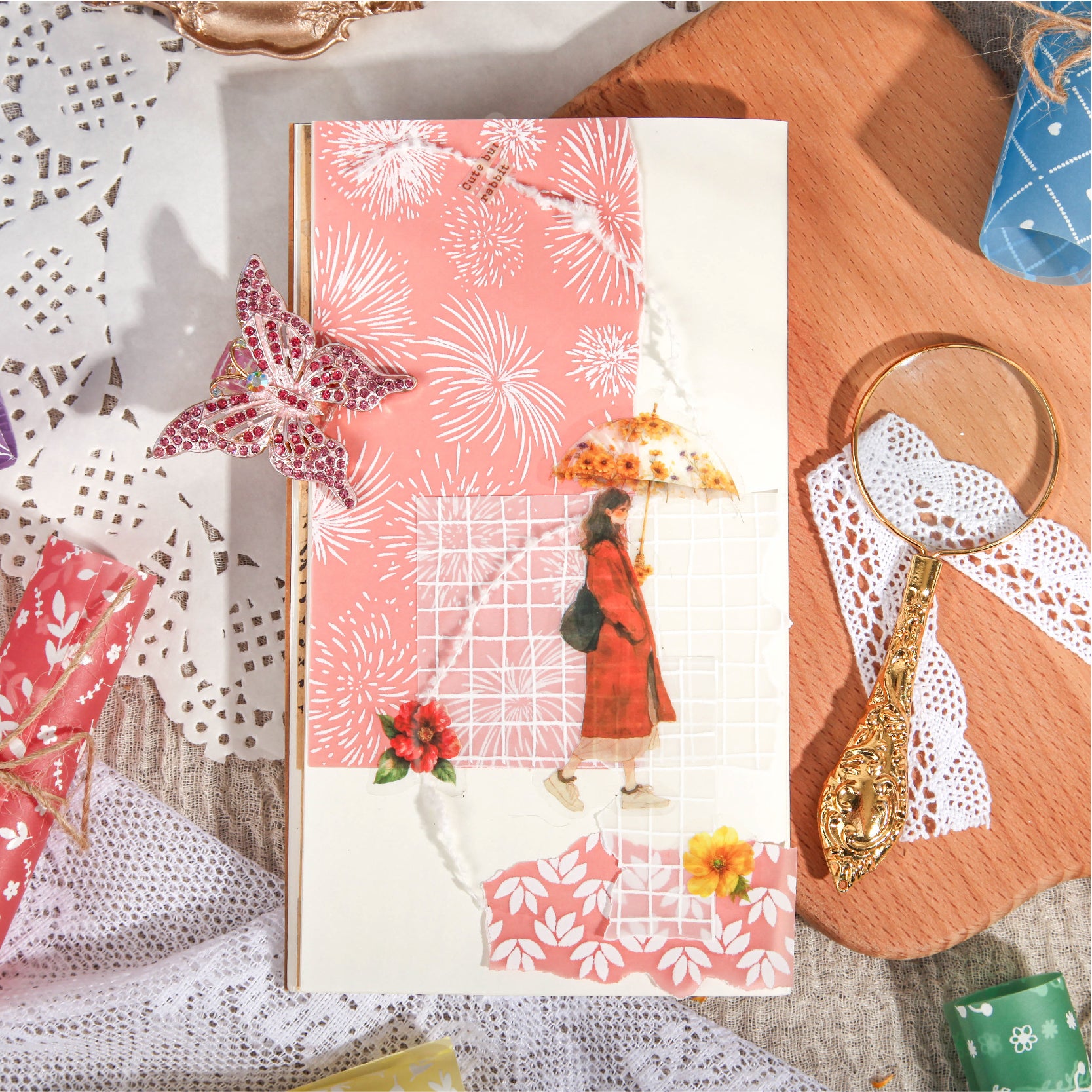 Plain White Dream Series 3D Scrapbook Paper