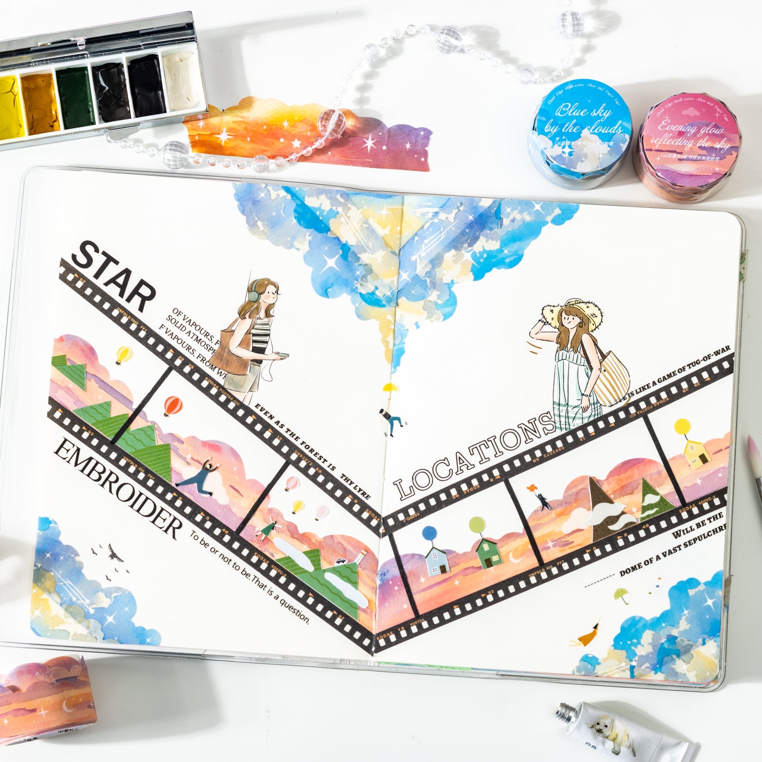 Strolling by the Clouds PET Sticker