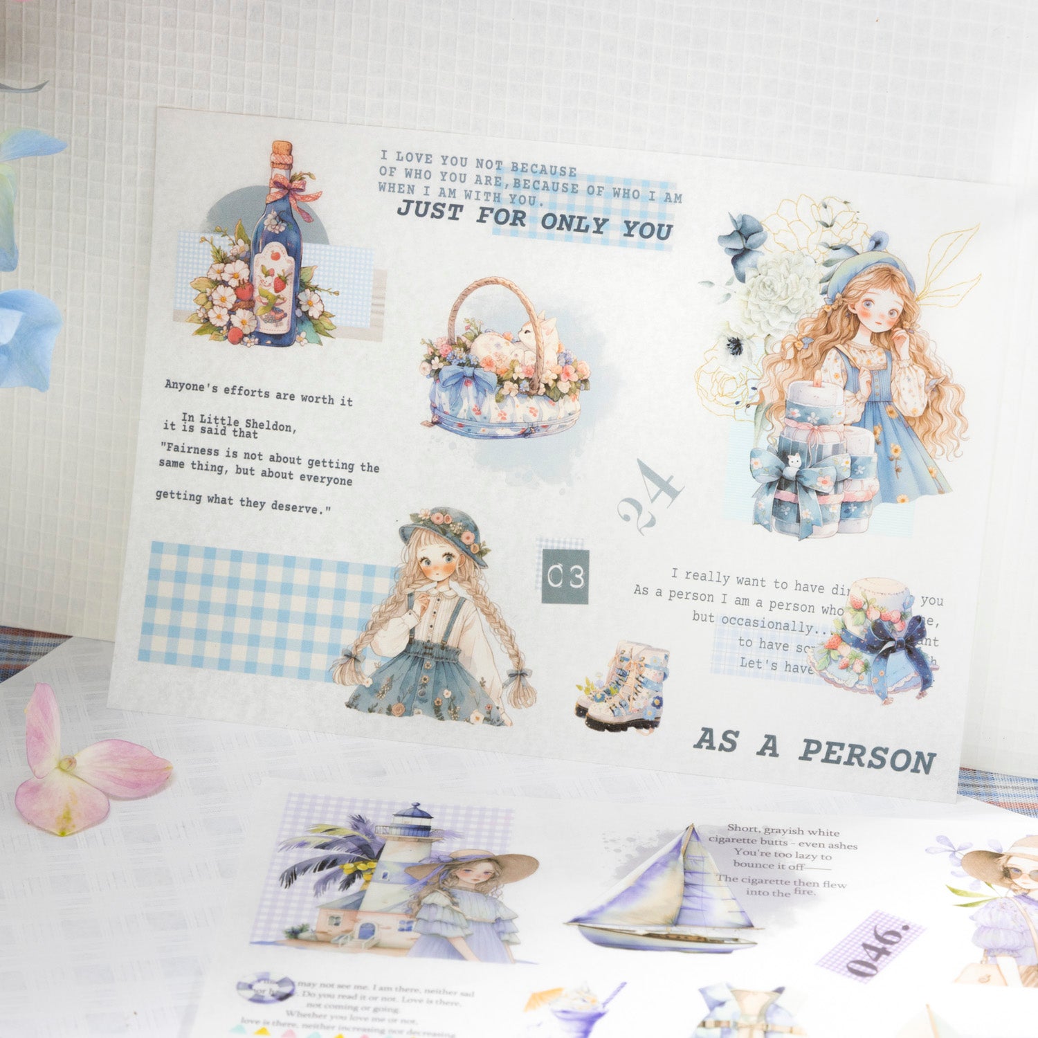 Sweet Girl Pre-cut Scrapbook Journal Sticker Book