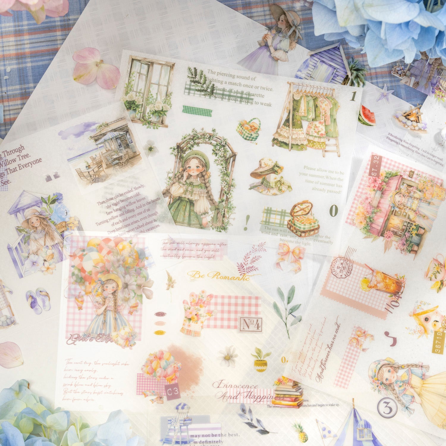 Sweet Girl Pre-cut Scrapbook Journal Sticker Book