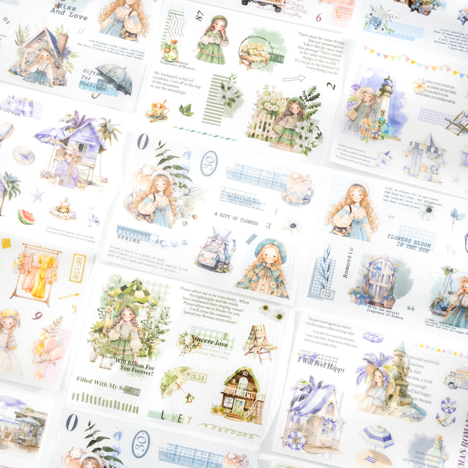 Sweet Girl Pre-cut Scrapbook Journal Sticker Book