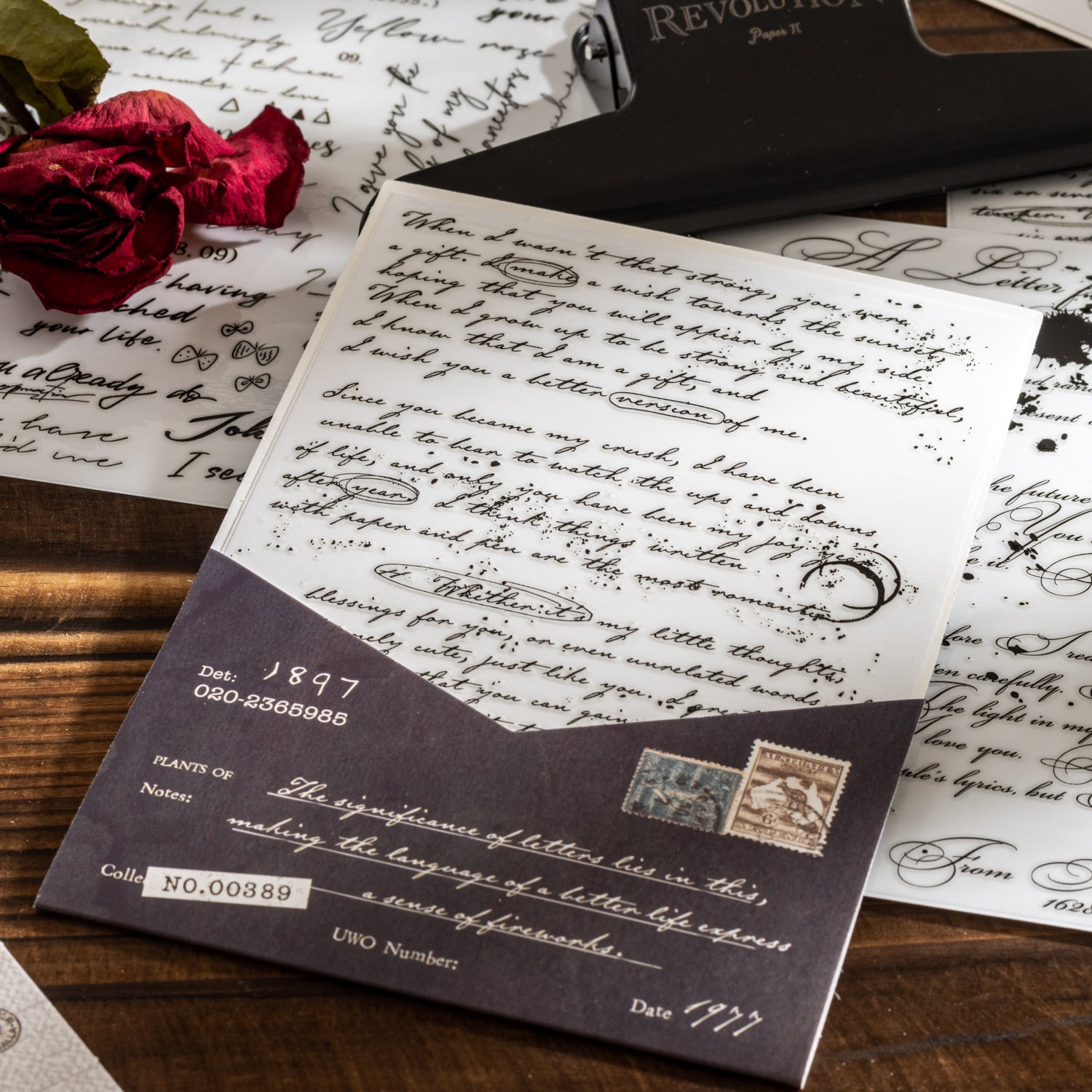 One Page Love Letter Transfer Sticker