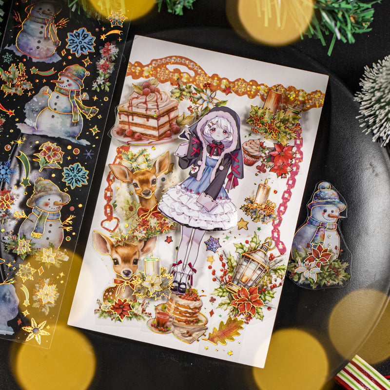 Christmas Carol Laser Stickers