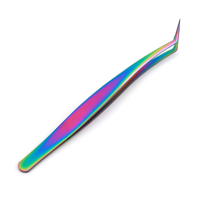 Silver & Multicolor Sticker Tweezers with Box