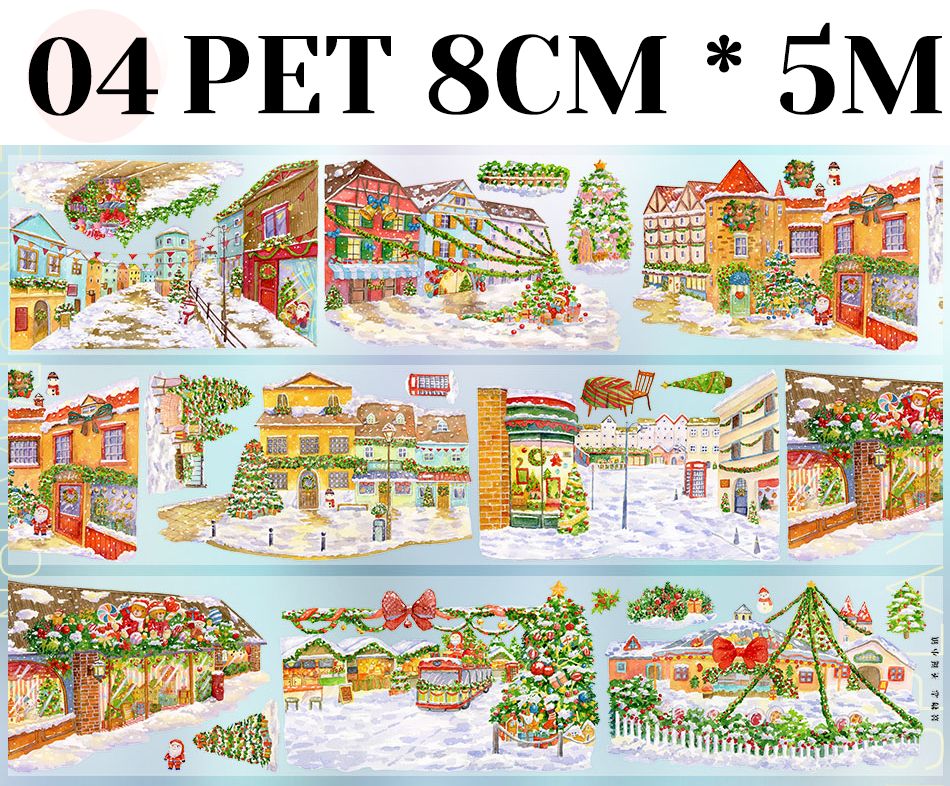 【ZERO】Christmas/Holiday/Halloween Landscaping Tape (8 Styles)(Whole Roll Tape)