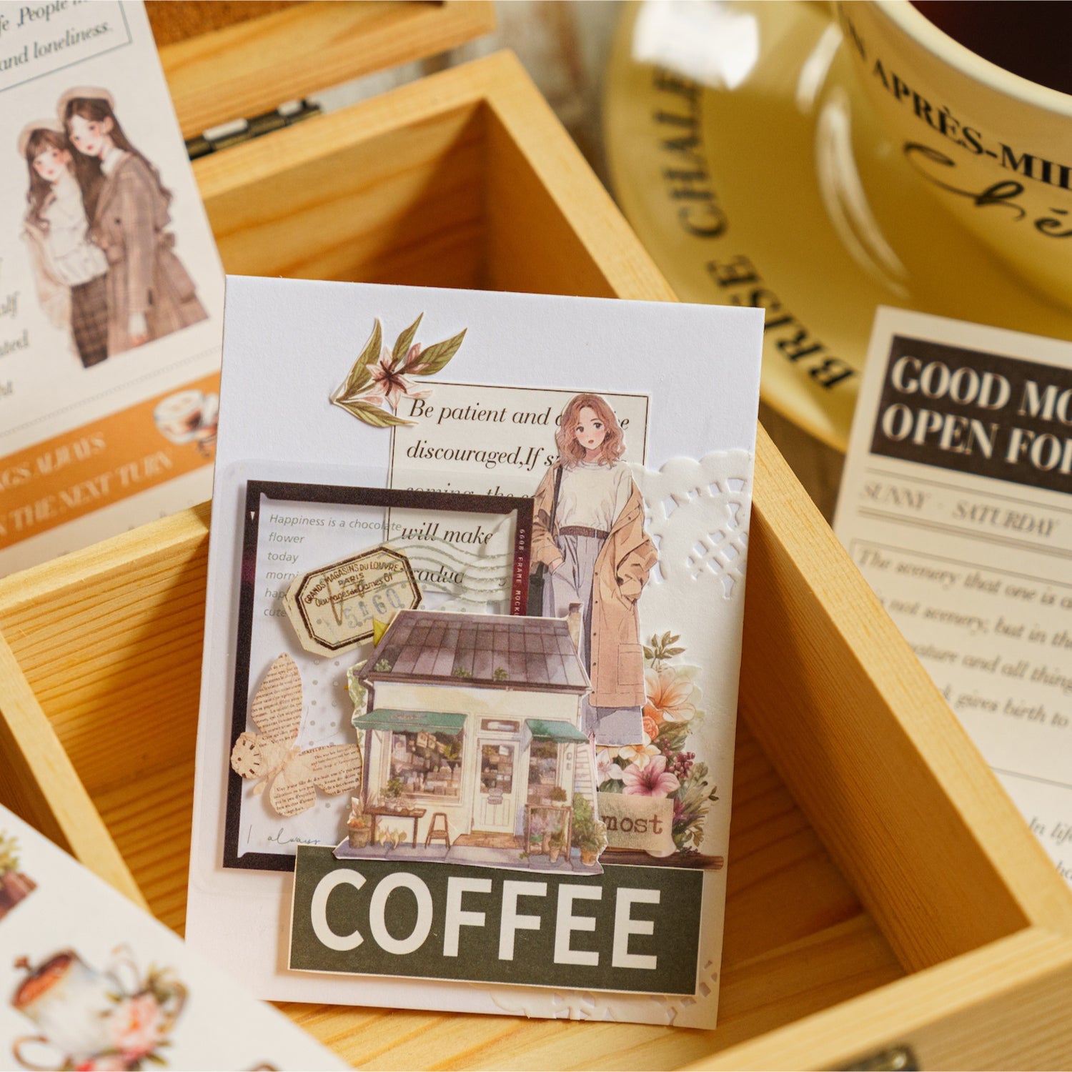 Coffee Story Scrapbook Paper